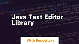 java text editor library