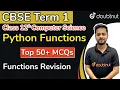 CBSE Term 1 Class 12 Computer Science Python Functions Revision Top 50 MCQ Akarsh Sir