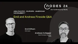 Thumbnail for NODES 2024 – Emil Eifrém and Andreas Kollegger Fireside Q&A (APAC) video