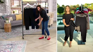 Susan Graver Liquid Knit Pull-on Ankle Pants w Trim Detail on QVC