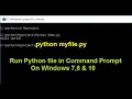 Python Programming For Beginners How to run a python script in Command Prompt