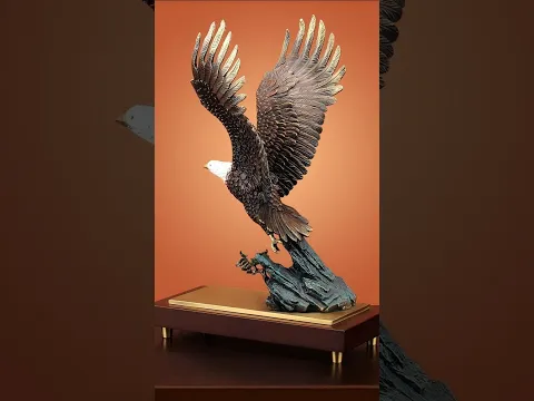Brass Realistic Spread‑Wings Eagle Statue Decorative Ornament Business Gift Home Office Display