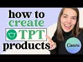 How To Create Teachers Pay Teachers Products in 2023 Canva For Teachers Tutorial