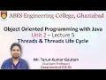 Lecture 5 Unit 2 Thread Thread Life Cycle OOPs with Java