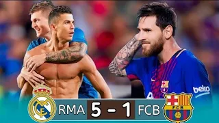 ملخص مباراة ريال مدريد برشلونة 5 1 السوبر الاسباني 2017 جنون فهد العتيبي جودة عالية 1080p 