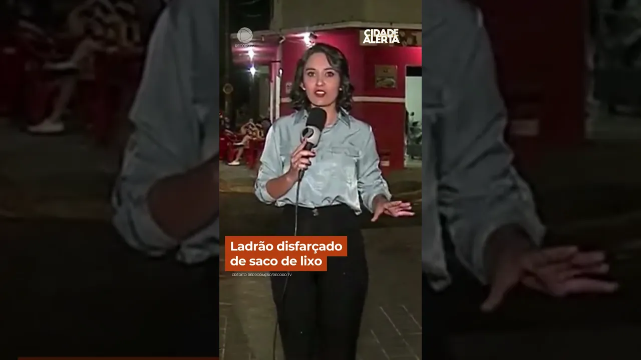 Ladrão disfarçado de saco de lixo #shorts #cidadealerta
