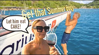 Getting in shape for summer 😝 Exploring Praslin and working out in the Seychelles..