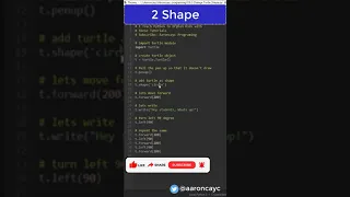 Change Turtle Shape - Turtle Shapes List