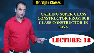 Java OOPS - 18 Calling super class constructor from sub class Java CS Teachers