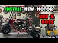 Installing NEW Predator 212cc Engine on Coleman CC100X Mini Bike
