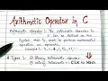 Arithmetic Operators in C programming easy explanation l Handwritten notes B Tech BCA all exam