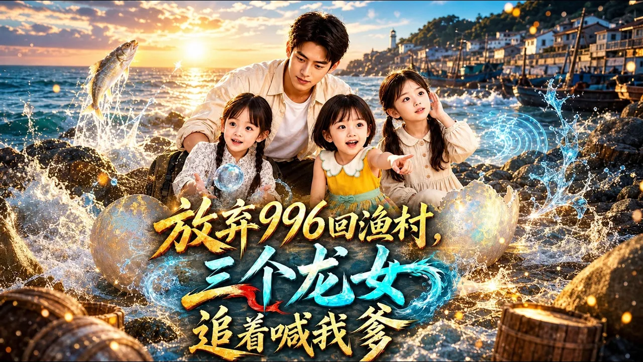 放弃996回渔村,三个龙女追着喊我爹