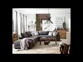 Coaster 551324 6 pc Latitude run artzt serene charcoal linen blend fabric modular sectional sofa