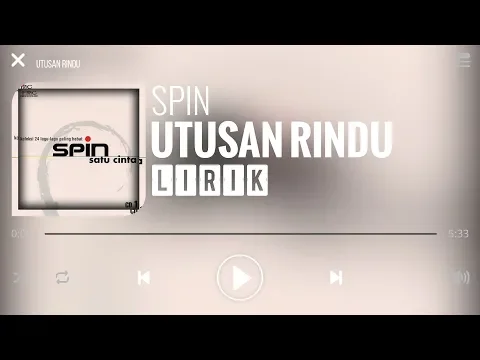 Download MP3 Spin - Utusan Rindu [Lirik]