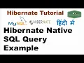 Hibernate Native SQL Query Example How to call native SQL queries with JPA Hibernate