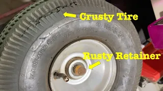 How to Replace HandTruck Cart Dolly Wheels with Pressed on Nut - Links to parts in description