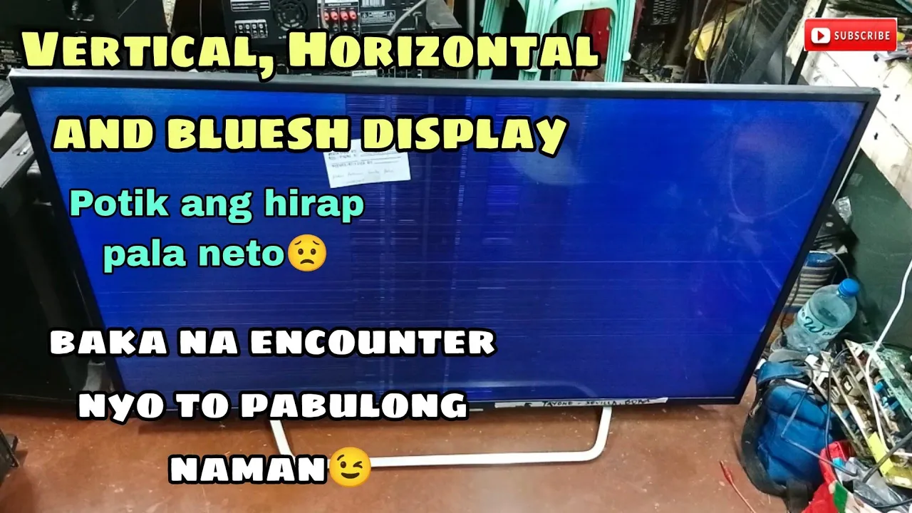 Sony 49 led tv vertical, horizontal bluesh display problem. Ayaw makuha sa tape method!