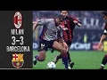 Classic football match AC Milan 3-3 Barcelona UCL Rivaldo Hat-trick Highlightfootball