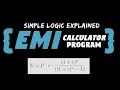 EMI Calculation Program - Calculate your Home Loan EMI Using Formula C