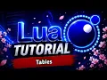 Lua Tutorial Understanding Tables - Creation Indices Key-Value Pairs
