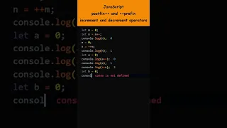 JavaScript postfix and prefix increment and decrement operators