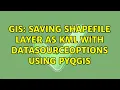 GIS Saving shapefile layer as KML with datasourceOptions using PyQGIS 2 Solutions