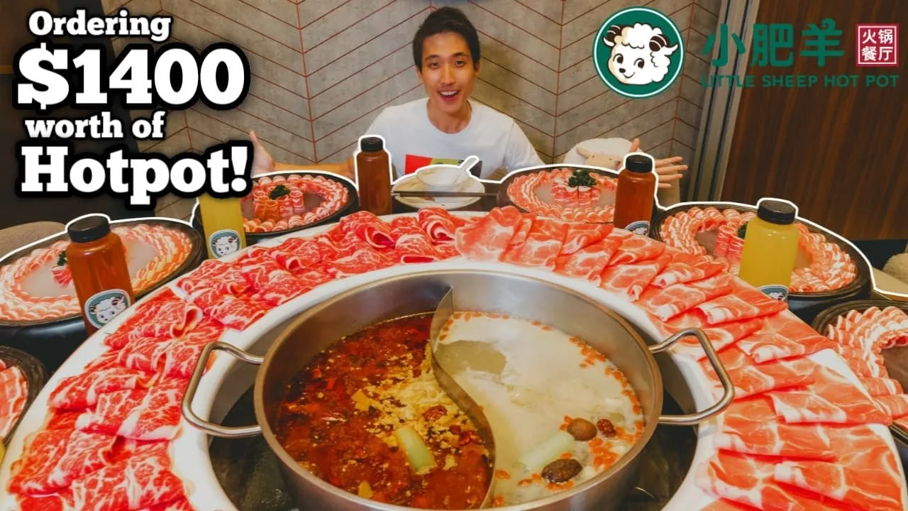 Ordering $1400 worth of Hotpot!   Premium Lamb & Wagyu Hotpot Mukbang!