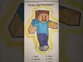 Minecraft Crayola Coloring Book Color by Number STEVE