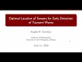 Optimal Location of Sensors for Early Detection of Tsunami Waves