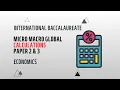 All formulas and calculations needed in Paper 2 Paper 3 - IB Economics