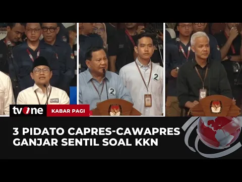 Pidato Singkat 3 Pasangan Capres-Cawapres usai Kantongi Nomor Urut