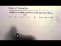 Insert Brackets Order of Operation