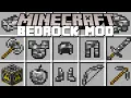 Minecraft BEDROCK TOOLS ADDON BEDROCK ARMOR AND NEW TOOLS MOD Minecraft Mods