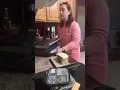 Making paninis on the Pampered Chef Grill Griddle