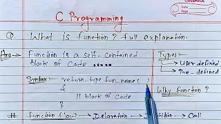 C Functions What is Function Full Explanation Learn Coding