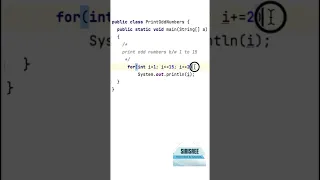 PRINT ODD NUMBERS IN JAVA