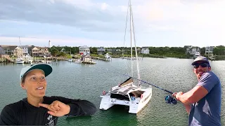 A Week in the Life Living on our Boat in Ocracoke NC. Raw and unfiltered hour long fish, surf, cook!