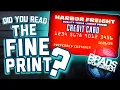 Harbor Freight Credit Card FINE PRINT Scam