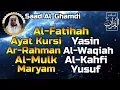 Surah Al Fatihah (Ayat Kursi) Yasin,Ar Rahman,Al Waqiah,Al Mulk,Al Kahfi,Maryam,Yusuf,Saad Al Ghamdi