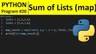 Python Program - Add Lists using Map Function in Python