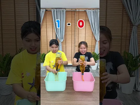 Water Pouring Challenge! Who’s the Sneakiest? 😂💦🧠 #shorts #challenge