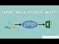 Export MySQL data to Excel in PHP - PHP Tutorial
