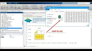 Converting MATLAB mat extension File to CSV