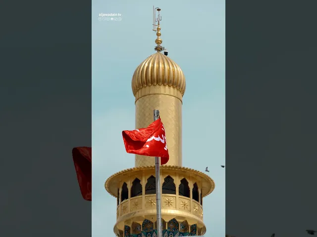 ⁣بقرب القبتين الطاهرتين، ترفرف راية العقيلة زينب، وتغمر سماء الجود بنبض لا ينطفئ حتى قيام الساعة