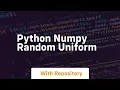 python numpy random uniform