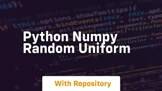 python numpy random uniform