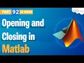 Opening and Closing in Image Processing MATLAB Morphological Operations using MATLAB