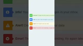 Custom Warning Alert Notification using HTML CSS Bootstrap