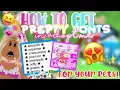 How to get PREPPY FONTS in adopt me for your pets profile bio