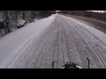 Old Forge NY Snowmobiling Trail Conditions 25 Trail 6 at dusk